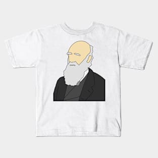 Charles Darwin Illustration Kids T-Shirt